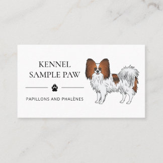 Rode Sable Papillon Mopshond Cute Cartoon - Honden Visitekaartje