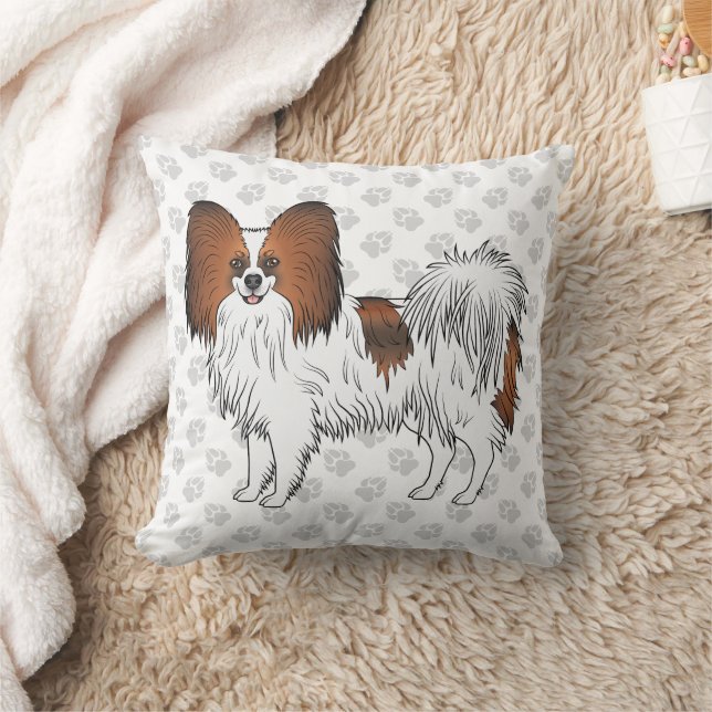 Rode Sable Papillon Schattige Cartoon Hond Met Poo Kussen (Deken)