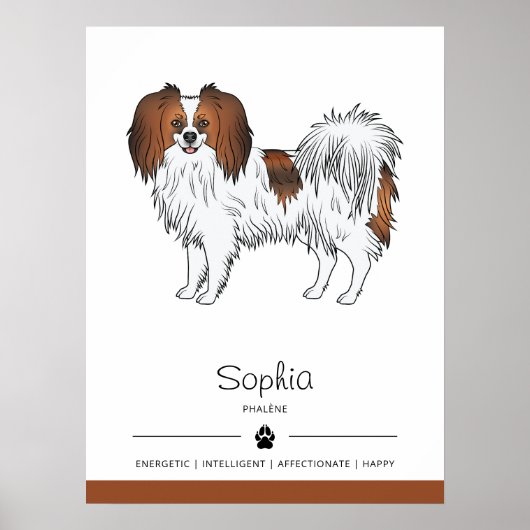 Rode Sable Phalène Met Fokkerij Eigenschappen En H Poster (Voorkant)