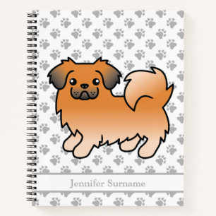 Rode Sable Tibetaanse Spaniel Schattige Cartoon Ho Notitieboek