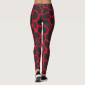Rode Safari Giraffe Print Leggings (Achterkant)