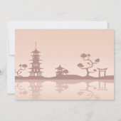 Rode Sakura Kokeshi Doll Schattige Geisha Verjaard Kaart (Achterkant)