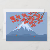 Rode Sakura Kokeshi Doll Schattige Geisha Verjaard Kaart (Achterkant)