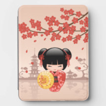 Rode Sakura Kokeshi-pop Japanse Geisha