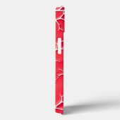 Rode Salsa-takpatroon iPhone-hoes Case-Mate iPhone Case (Achterkant / Rechts)
