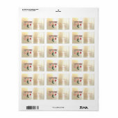 Rode Santa Baby Beer Kerstmiskleding Goud Etiket (Full Sheet)