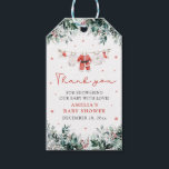 Rode Santa Baby Christmas Clothesline Baby shower Cadeaulabel<br><div class="desc">Voeg een feestelijk tintje toe aan uw baby shower geschenken met onze Rode Kerstman Baby Kerst Clothesline Gift Labels! 🎅👶 Met een schattig kerstthema-ontwerp met kleine babykleding aan een feestelijke waslijn, zijn deze labels ideaal voor een op vakantie geïnspireerd baby shower. Het levendige rode Santa-thema voegt een vrolijk en gezellig...</div>