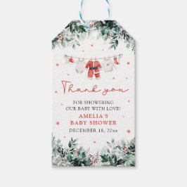 Rode Santa Baby Christmas Clothesline Baby shower Cadeaulabel