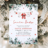 Rode Santa Baby Christmas Clothesline Baby shower Kaart