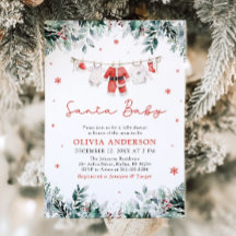 Rode Santa Baby Christmas Clothesline Baby shower