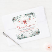 Rode Santa Baby Christmas Clothesline Baby shower Vierkante Sticker (Envelop)