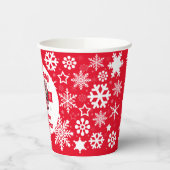 Rode Santa Baby Christmas Coquette Bow Baby shower Papieren Bekers (Links)