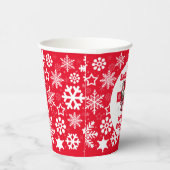 Rode Santa Baby Christmas Coquette Bow Baby shower Papieren Bekers (Rechts)