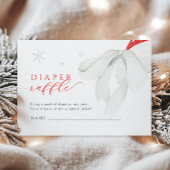 Rode Santa Baby shower Luier Raffle Informatiekaartje