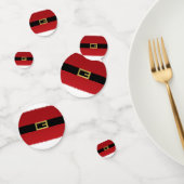 Rode Santa Claus riem & witte bont Kerst Confetti (Groep)