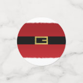 Rode Santa Claus riem & witte bont Kerstmis Confetti (Kleine voorkant)