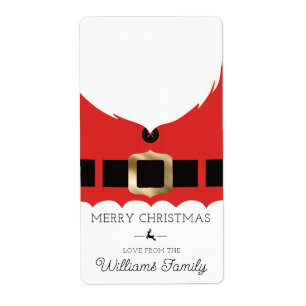 Rode Santa Coat Christmas Gift Sticker