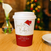 Rode Santa Hat Kerstmis Santa Baby Baby shower Papieren Bekers