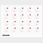 Rode Santa Hat Kerstmis Santa Baby Baby shower Ronde Sticker (Vel)