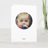 Rode Santa Hat Pine Vrolijke Kerstmis Foto Feestdagen Kaart (Achterkant)