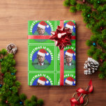 Rode Santa Hat Trump Rigged Christmas Cadeaupapier<br><div class="desc">Trump draagt een kerstmuts en een krans en gezegde Christmas is opgetuigd met dit leuke politieke ontwerp.</div>