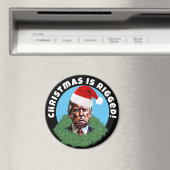 Rode Santa Hat Trump Rigged Christmas Magneet (Insitu (Vaatwasser))