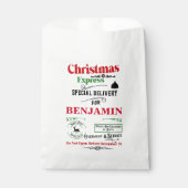 Rode Santa Sack Noord-Pool Herten Levering Bedankzakje (Voorkant)