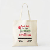 Rode Santa Sack Noordpool Levering Tote Bag (Voorkant)