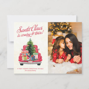  Rode Santa Truck Foto Briefkaart