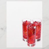 Rode sap cocktail flyer (Voorkant)