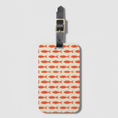 Rode Sardines Vis Zomer Bagagelabel (Voorkant (verticaal))
