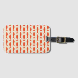 Rode Sardines Vis Zomer Bagagelabel