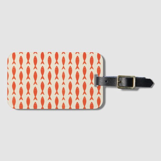 Rode Sardines Vis Zomer Bagagelabel (Voorkant (horizontaal))