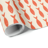 Rode Sardines vis zomer Cadeaupapier (Rol Hoek)