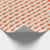 Rode Sardines vis zomer Cadeaupapier (Hoek)
