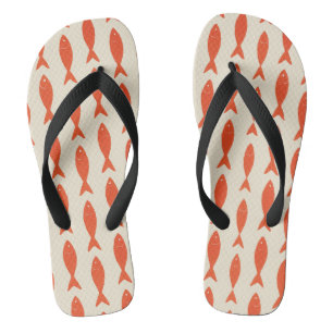 Rode Sardines vis zomer Teenslippers