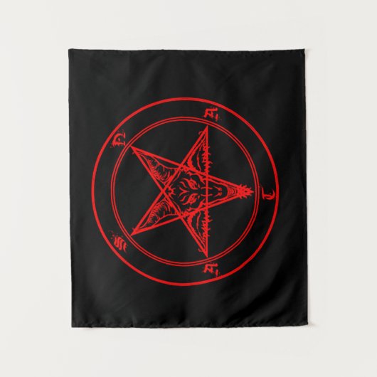 Rode Satan Wandtapijt Wandkleed (Voorkant)