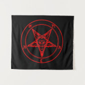 Rode Satan Wandtapijt Wandkleed (Voorkant (horizontaal))