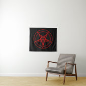 Rode Satan Wandtapijt Wandkleed (In Situ (horizontaal))