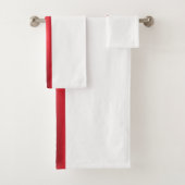 Rode Satijnen Lint Boog Kerst Vakantie Feest Bad Handdoek (Insitu)