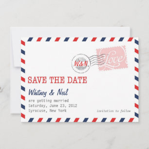 Rode Save the Date Postdienst Collectie