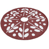 Rode Scandinavische kerstboomrok Fleece Kerstboom Rok (Gekanteld)