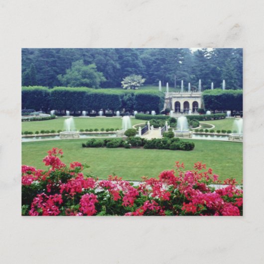 Rode scène uit een conservatoir balkon, Longwood G Briefkaart (Voorkant)