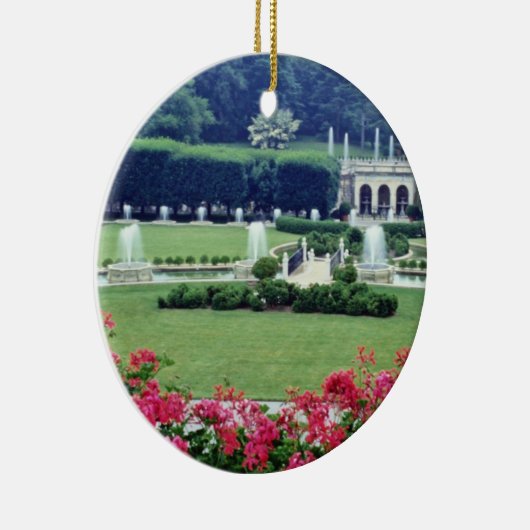 Rode scène uit een conservatoir balkon, Longwood G Keramisch Ornament (Rechts)