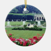 Rode scène uit een conservatoir balkon, Longwood G Keramisch Ornament (Voorkant)