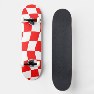 Rode Schaakbordje Persoonlijk Skateboard
