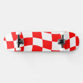 Rode Schaakbordje Persoonlijk Skateboard (Horizontaal)