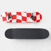 Rode Schaakbordje Persoonlijk Skateboard (Horizontaal)