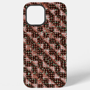 Rode schaakvelden onderworpen aan destructieve moz iPhone 12 pro max hoesje