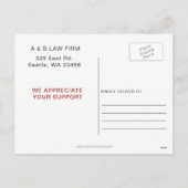 Rode schaal Holly Krans Eenvoudige Attorney Kerstm Feestdagenkaart (Achterkant)